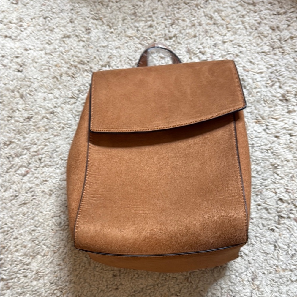 Tan Suede Backpack